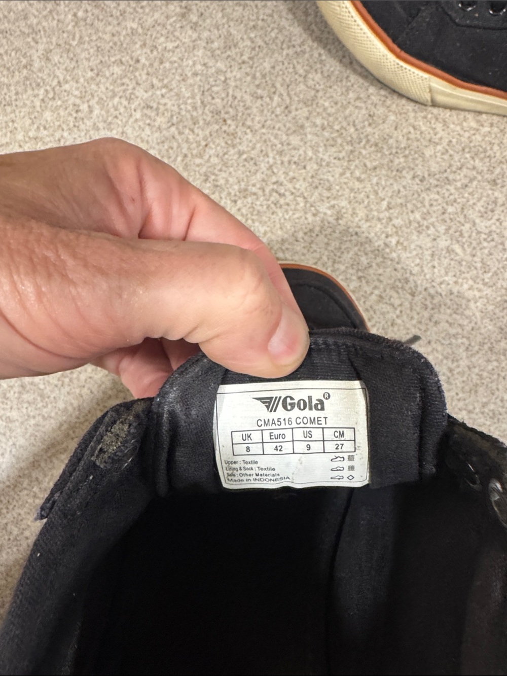 Gola Black & Green Women's Retro Sneakers with Gum Sole - Picture 6 of 6